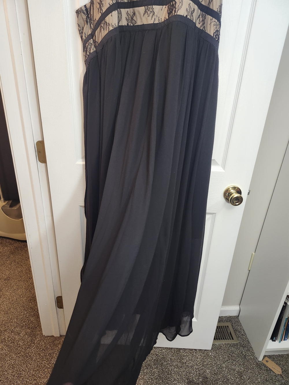 Torrid Black Lace Chiffon Maxi dress, 3X NWT - Picture 9 of 10